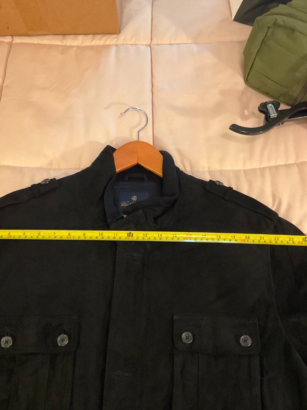 Brooks Brothers Suede Leather Black Safari Field Jacket Coat Men’s XXL NWT - Picture 16 of 16